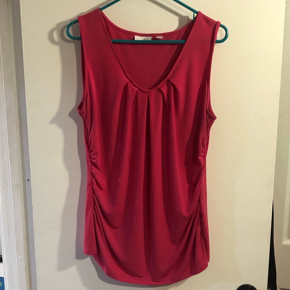 New York & Company pink stretchy top, size xl